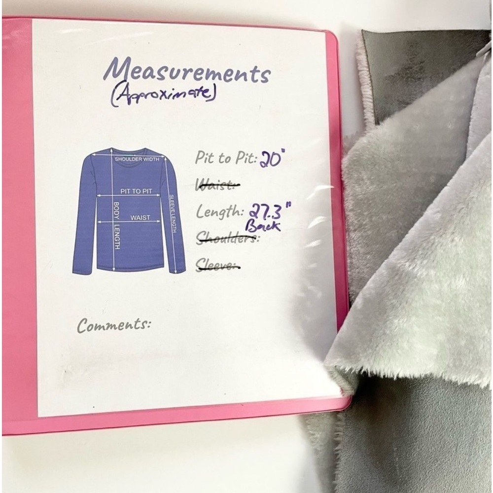 Ruby Rd Gray Faux Fur And Suede Open Front Vest S… - image 7